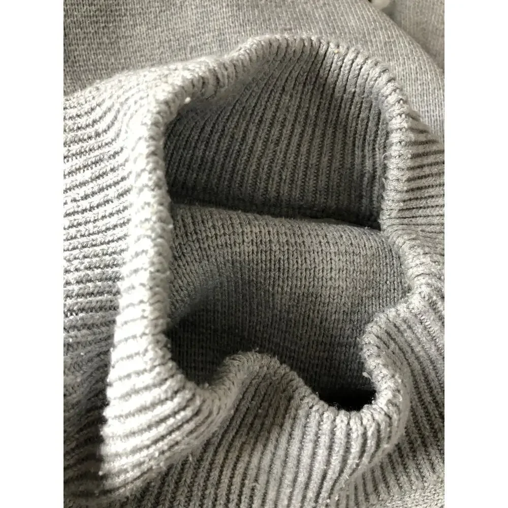 Victor Alfaro Mock Neck Sweater Oversized Gray XL